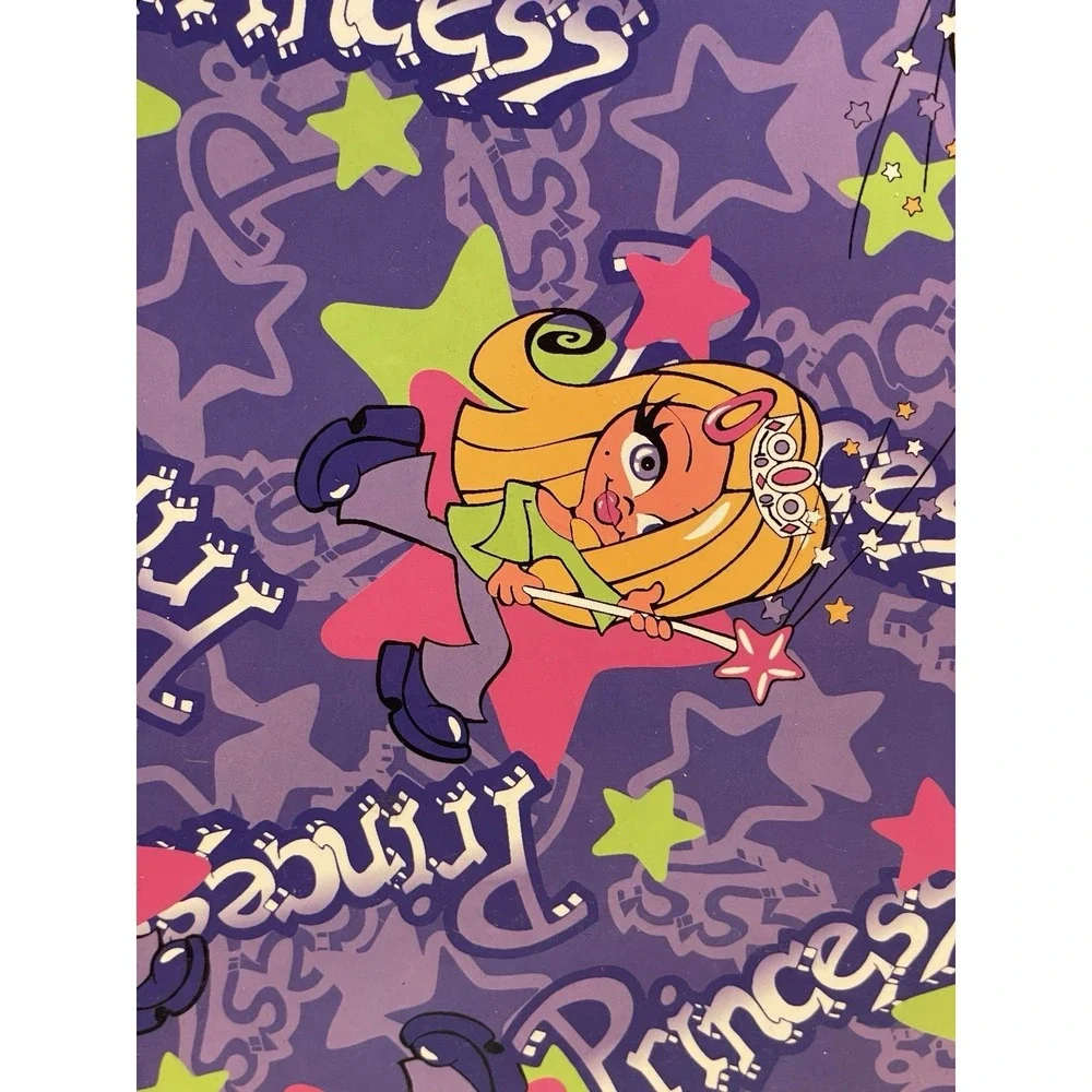 Princess Bratty Y2K Style Spiral Notebook 8.5 x‎ 11 Purple Pink School Paper